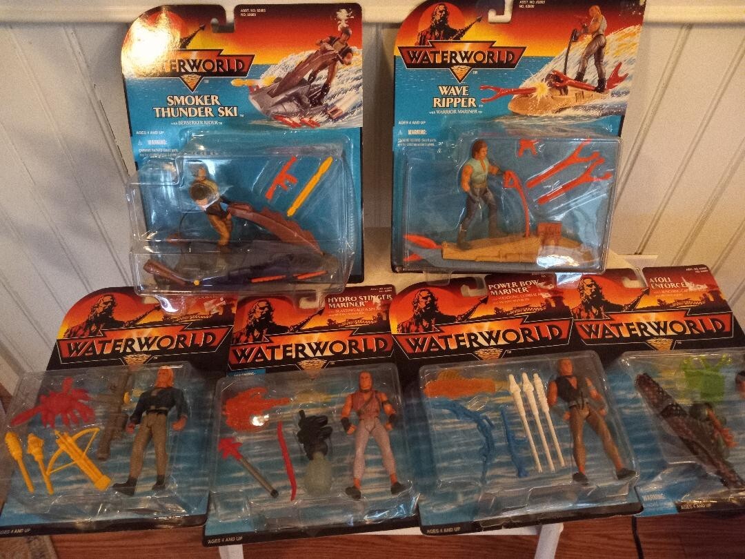 LOT OF 6 KENNER WATERWORLD ACTION FIGURES NEW IN BOX eBay