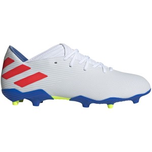 red white and blue adidas cleats