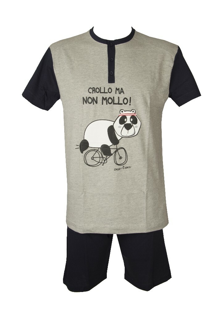 Пижама CRAZY FARM Herren Baumwolle Kurzarm с длинными рукавами Henley Neck Artikel 15630