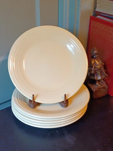 Homer Laughlin Fiesta Ware 10 1/2" Yellow Dinner Plate Lead Free/  Set Of 6