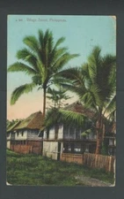 1911 PPC Philippines Villago Street Aboard SS Wilmington Paquebot Cancel