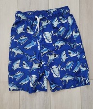 THE CHILDRENS PLACE, BOYS SWIM TRUNKS, SHARKS, ELASTIC WAIST, Size L 10/12