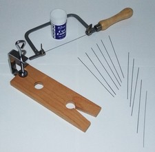 Jewelers Or Crafters Saw Kit With Twelve Blades , Cutting Lube Vise