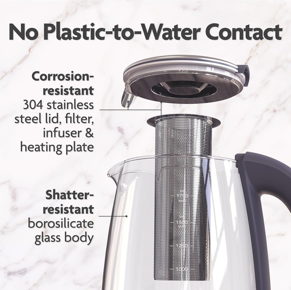 Electric glass tea kettle with removable infuser. Hot Tea Infuser ...