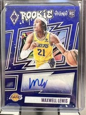 MAXWELL LEWIS - 2023-24 Panini Phoenix ROOKIE SIGNS AUTO /25 Lakers 