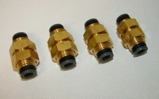 SMC Air Lift Bulkhead Union Fitting  1/4″ PTC X 1/4″ PTC, DOT, KV2E07-00 (Qty-4)