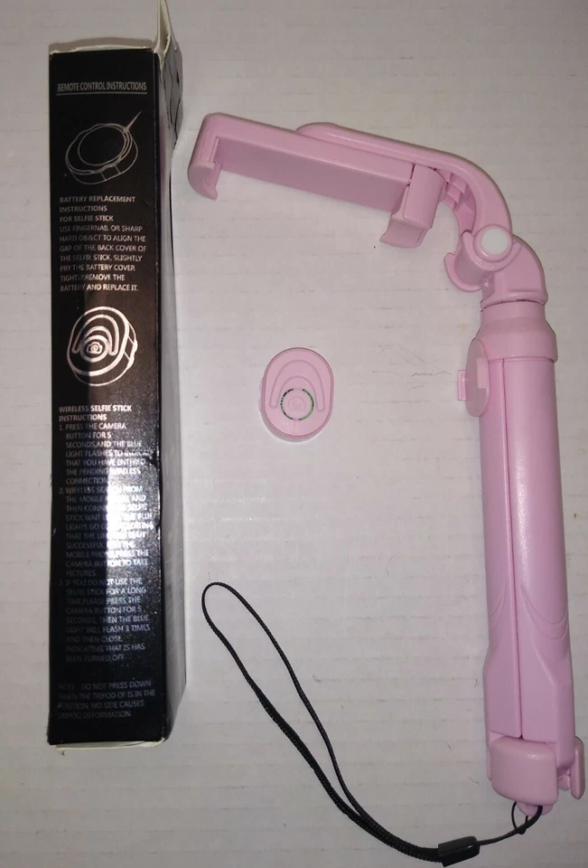 360° Selfie Stick Wireless Bluetooth Remote Desk Tripod Monopod For iOS Android - Image 2 of 4