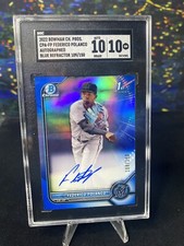2022 Bowman Chrome Federico Polanco 1st Bowman auto Blue /150 SGC 10/10 -Marlins