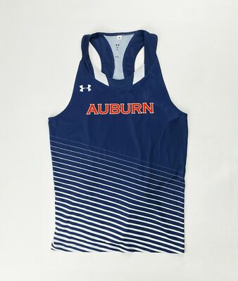 Under Armour Auburn Tigers Fitted Track Tank Running Singlet Women's S  UJTJF4W