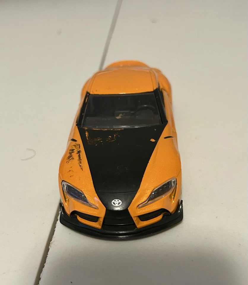 Toyota GR Supra diecast No 32264 orange /black 1/32 scale fast and furious f9 - Image 2 of 4