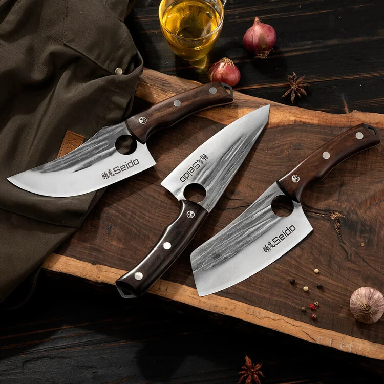 3-Piece Torio Butcher Knife Set, Meat Knives, High Carbon