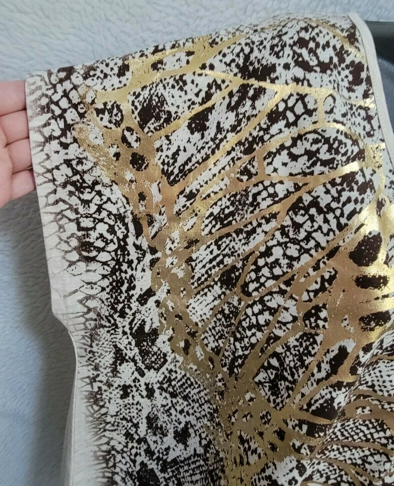 Camisa Top Blusa Mujer Route 66 Talla 2X Beige Marrón Dorado NUEVA Foto 4 de 4