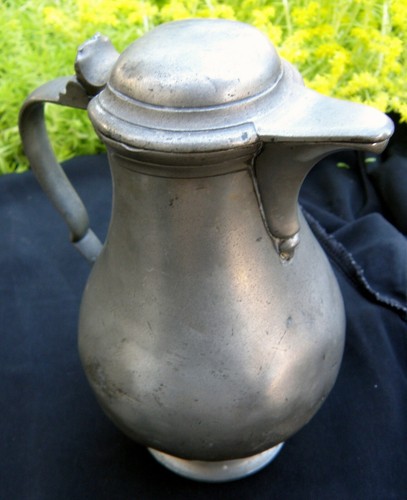 Antique kamphof zwolle pewter wine flagon Holland, late 18th century af - Picture 11 of 11
