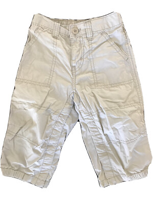 Baby Gap Hose 86 Baumwollhose 12-18 Mon Gummibund Schlupfhose Cargo *V Beige