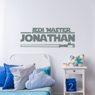 Star Wars Name Decal Boy Jedi Master Wall Sticker Star Wars Nursery Decor f52