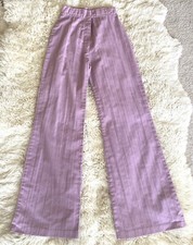 Vintage 70's Bobbie Brooks Bell Bottom Flare Pants Lilac 23 X 31 Retro Hippie