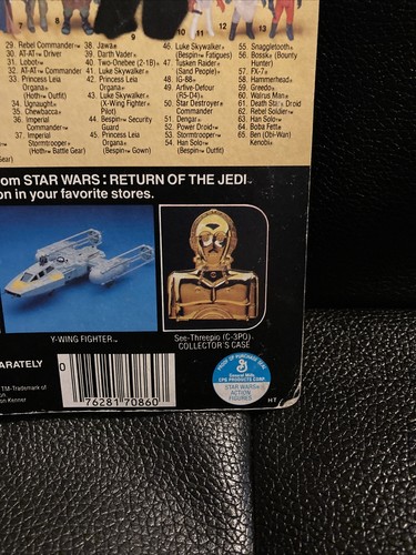 1983 Kenner Star Wars Luke Jedi 65 Back a Debut Cardback Tru Sticker Moc Vintage - Picture 9 of 12