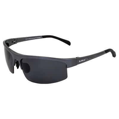 BluWater Alumination 5 Polarized Sunglasses Gunmetal Aluminum Frame w/Smoke Lens