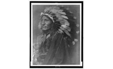 Native American Indian Chief W/ heardress Unknown Person  Vintage 8 x 10 Photo