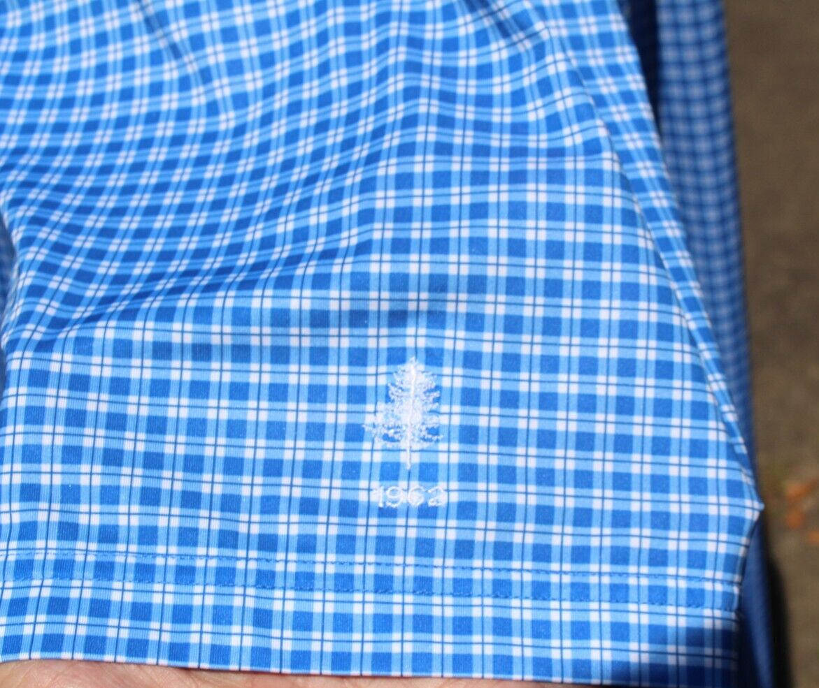 FOOTJOY Polyester & Spandex Polo Short Sleeve Shirt Pinetree GOLF CLUB Blue XXL View 3