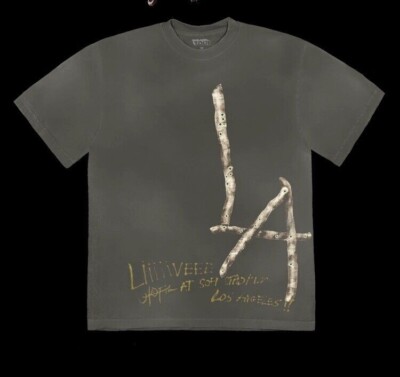TRAVIS SCOTT UTOPIA TOUR OFFICIAL MERCH EXCLUSIVE LA BLACK  T-SHIRT SIZE L