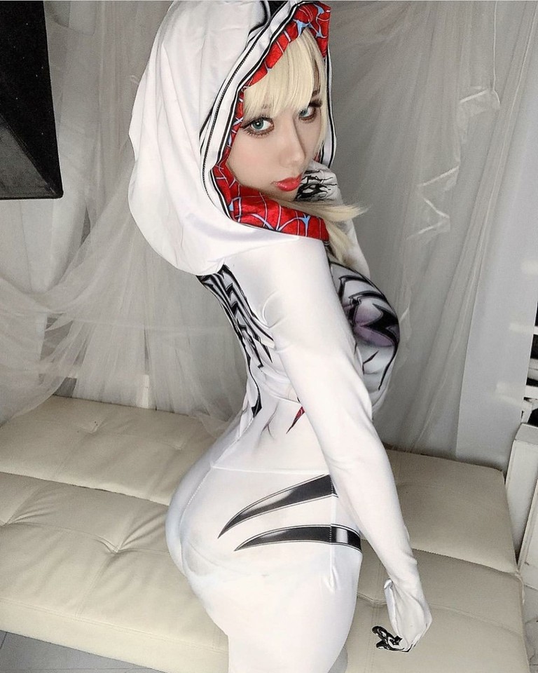 Spider-Gwen Bodysuit Gwen Stacy Jumpsuit Cosplay Costume Adult & Kids