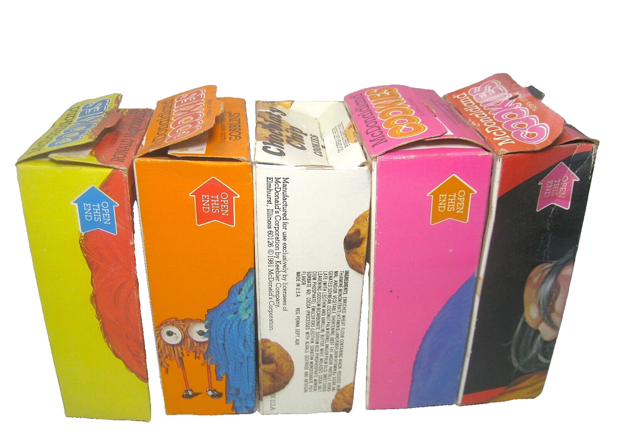 Vintage 1981 McDonald's Restaurants McDonaldland Cookies Boxes