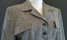 Vintage Olds & King Portland Oregon Blazer Jacket Checkered Black/white Womens 6
