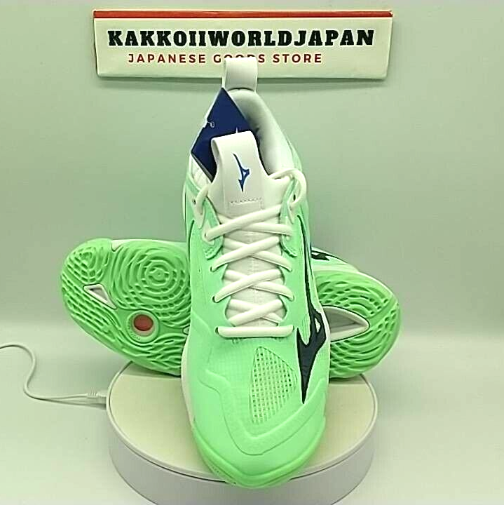 Mizuno Volleyball Shoes WAVE MOMENTUM 3 Green/Black/Blue V1GA2312