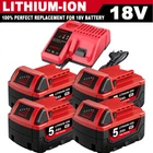 For Milwaukee For M18 18V Li-Ion 5.0Ah High Capacity Battery 48-11-1860 Charger