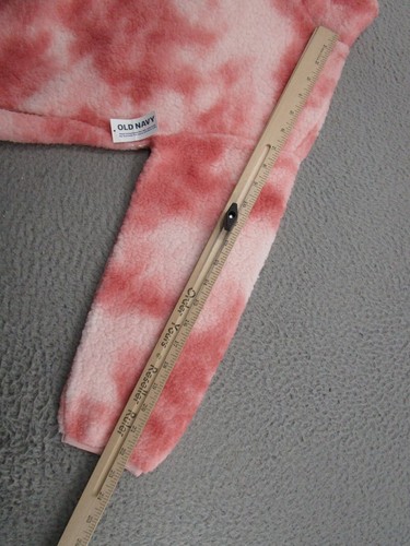 Old Navy Girls Tye Die Pink Sherpa Zip Up Pocket Jacket Size Large (10-12) NEW - Picture 8 of 11