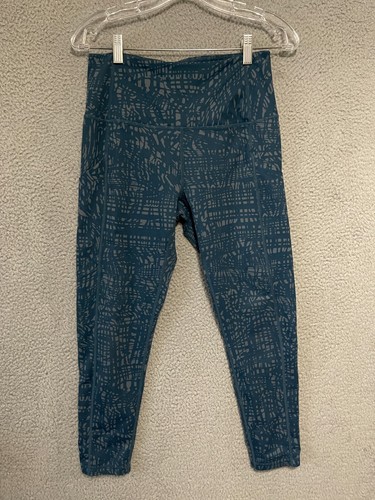 Zella Women's Green Crop Leggings Medium Yoga Stretch Adult