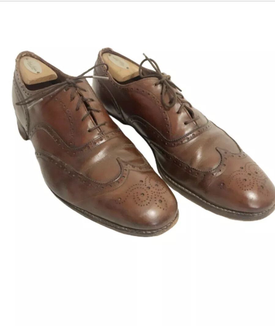 ジョンストン&マーフィー Johnston & Murphy vintage oxford wingtip shoe Leather Mens Size 11