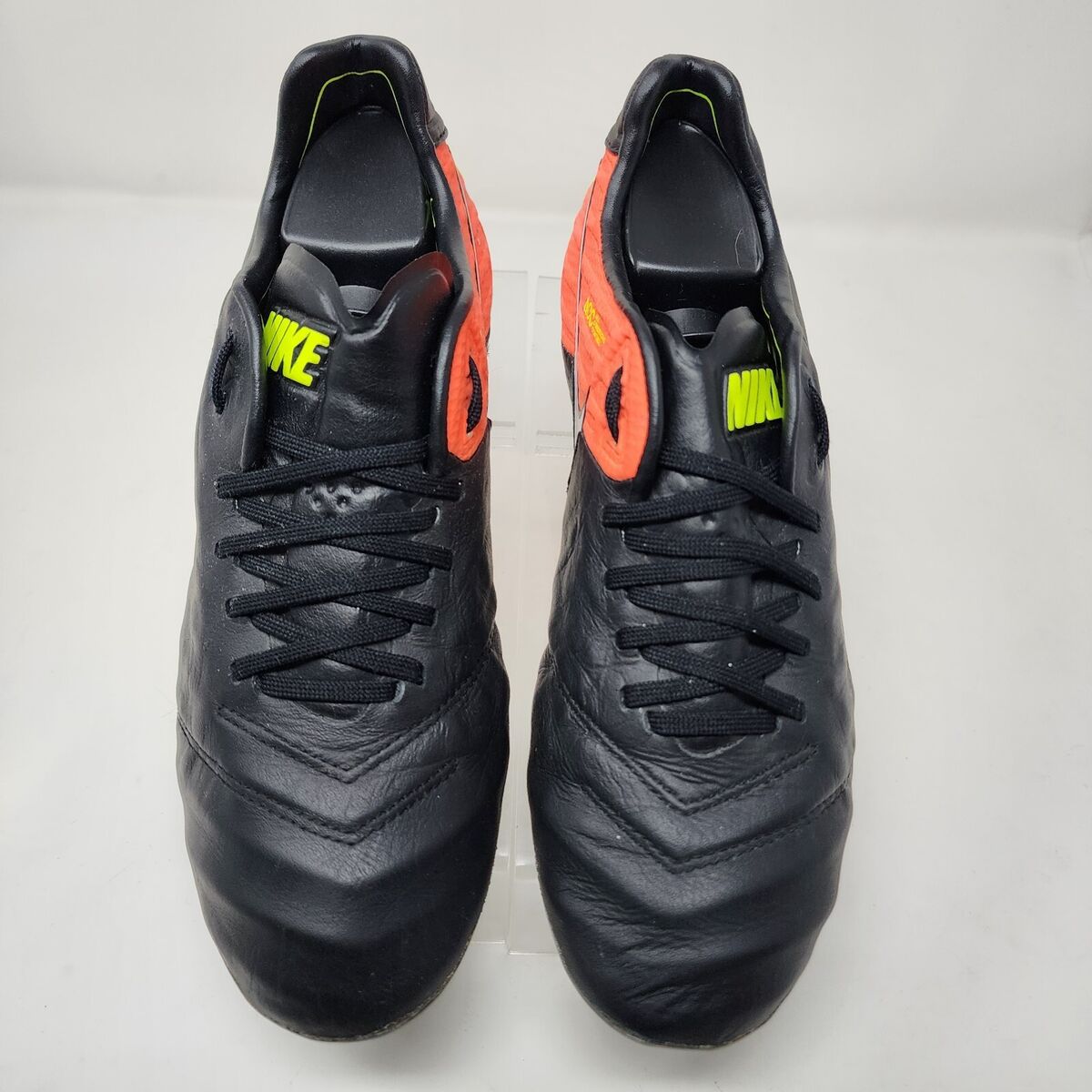 Nike Soccer Cleats Mens 6 Tiempo Legend VI Black Orange ACC Nike Soccer Cleats Mens 6 Tiempo Legend VI Black Orange ACC