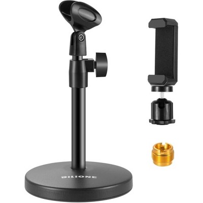 3 in 1 Multifunctional Desk Microphone Stand, Adjustable Table Microphone Sta...