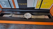 Mens Stuhrling Original Skeletonized Watch Automatic silver Band. Hardly used.