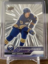 2023-24 UPPER DECK YOUNG GUNS OUTBURST SILVER MATT SAVOIE BUFFALO SABRES #729 💎