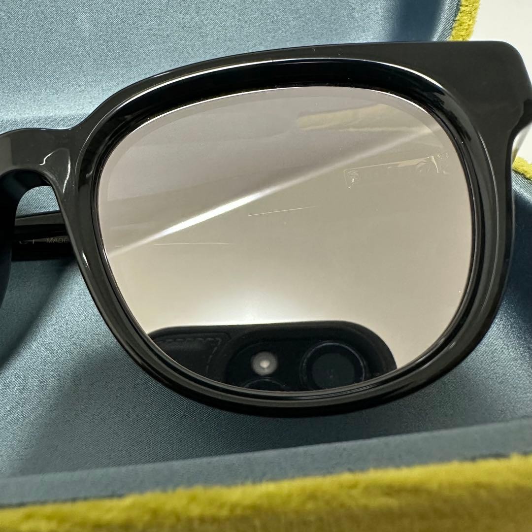 Gucci GG1237SA002 Black Mirror Lens Sunglasses Used Rare image 3