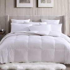 Serta HeiQ Cooling White Feather Down All Season Comforter White King