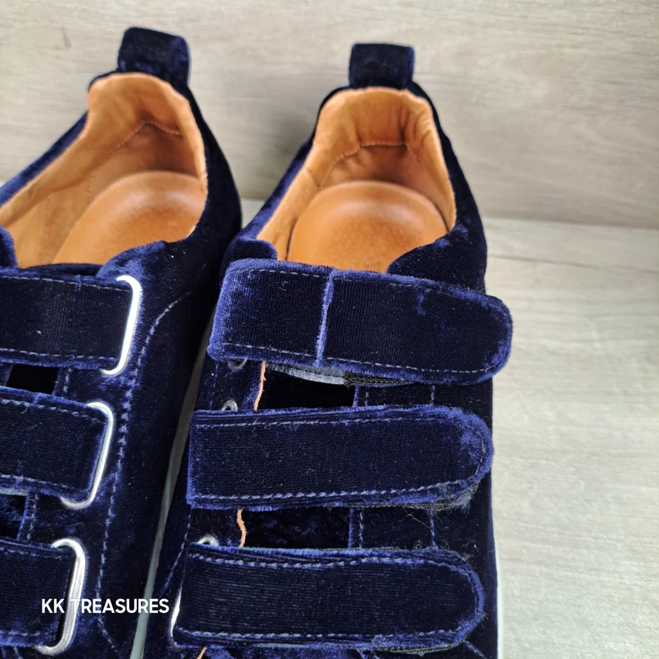 Whistles Aith Velvet Trainers Blue Shiny Casual Shoes Womens UK6 EU39 - Image 4 of 4