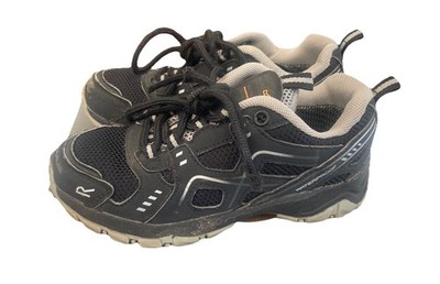 Regatta Kinder Holcombe schwarz leicht atmungsaktiv wasserdicht Outdoorschuhe Größe 12