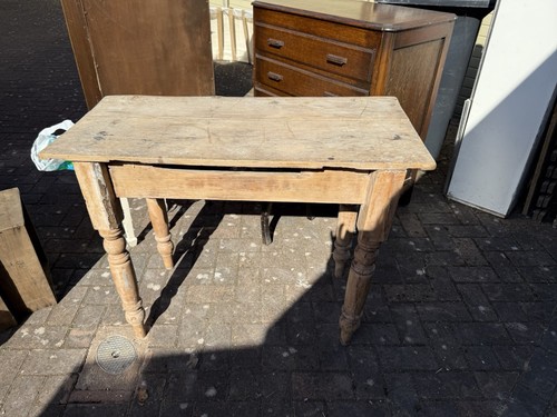 Antique Pine Small Kitchen Table | eBay UK