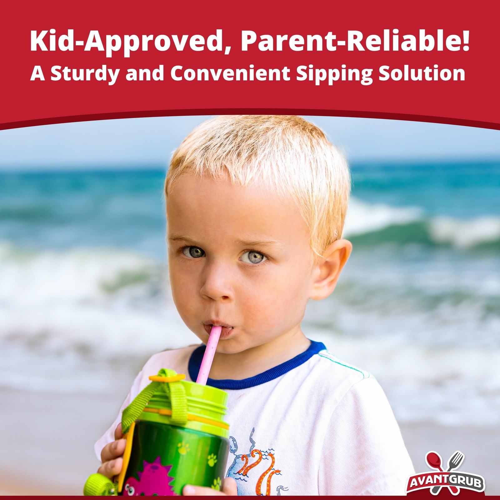 Avant Grub’s BPA-Free Big, Straws 300 Pack. Paper-Wrapped, Clear, Thick, &