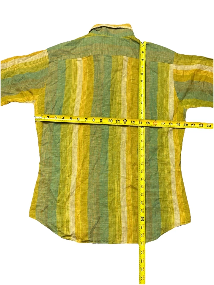 Flecha vintage años 60 Cum Laude A cónica talla 15 - M - 15 1/2 verde amarillo Foto 4 de 4