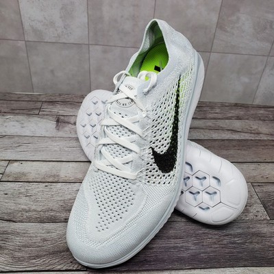 Nike Free RN Flyknit 2018 White Platinum Women s Size 12 942839-100