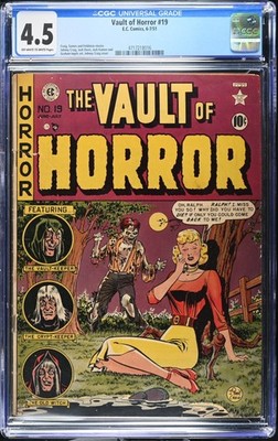 Vault of Horror #19 CGC VG+ 4.5 Off White to White Johnny Craig Cover!
