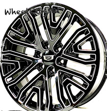 20 Black Milled Oe 5906 Sev Replica Wheels Fits 2021 Cadillac Escalade 6x5.5