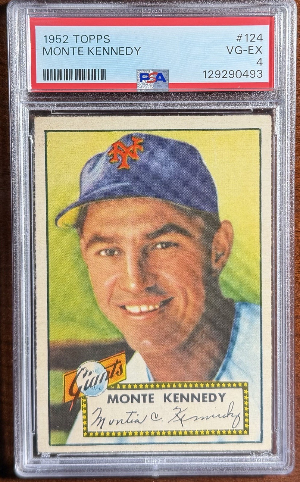 1952 Topps Monte Kennedy PSA 4☄️VG-EX🚨CENTERED🎯TOUGH CARD! Giants🔥⚾️