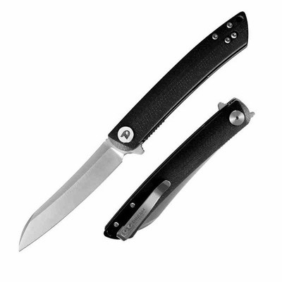 DTK4224SB Dreamtech Sheepfoot Black BLADE D2 HANDLE G-10 Linerlock