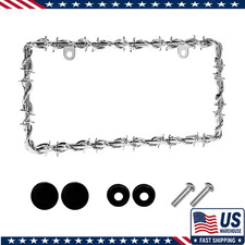 Barbed Wire License Plate Frame Sturdy Plastic Car Tag Cover Screw Kit Cool Ca Barbed Wire License Plate Frame Sturdy Plastic Car Tag Cover Screw Kit Cool Ca